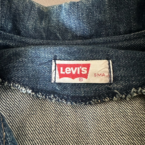 Vintage Levi’s orange tab denim jacket long vintage 1970’s -80s dark wash - Picture 4 of 16